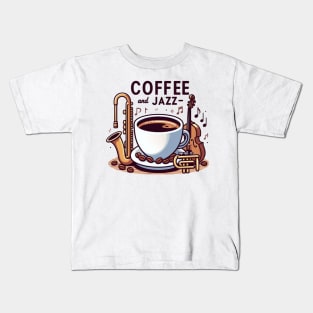 Coffee and Jazz Kids T-Shirt